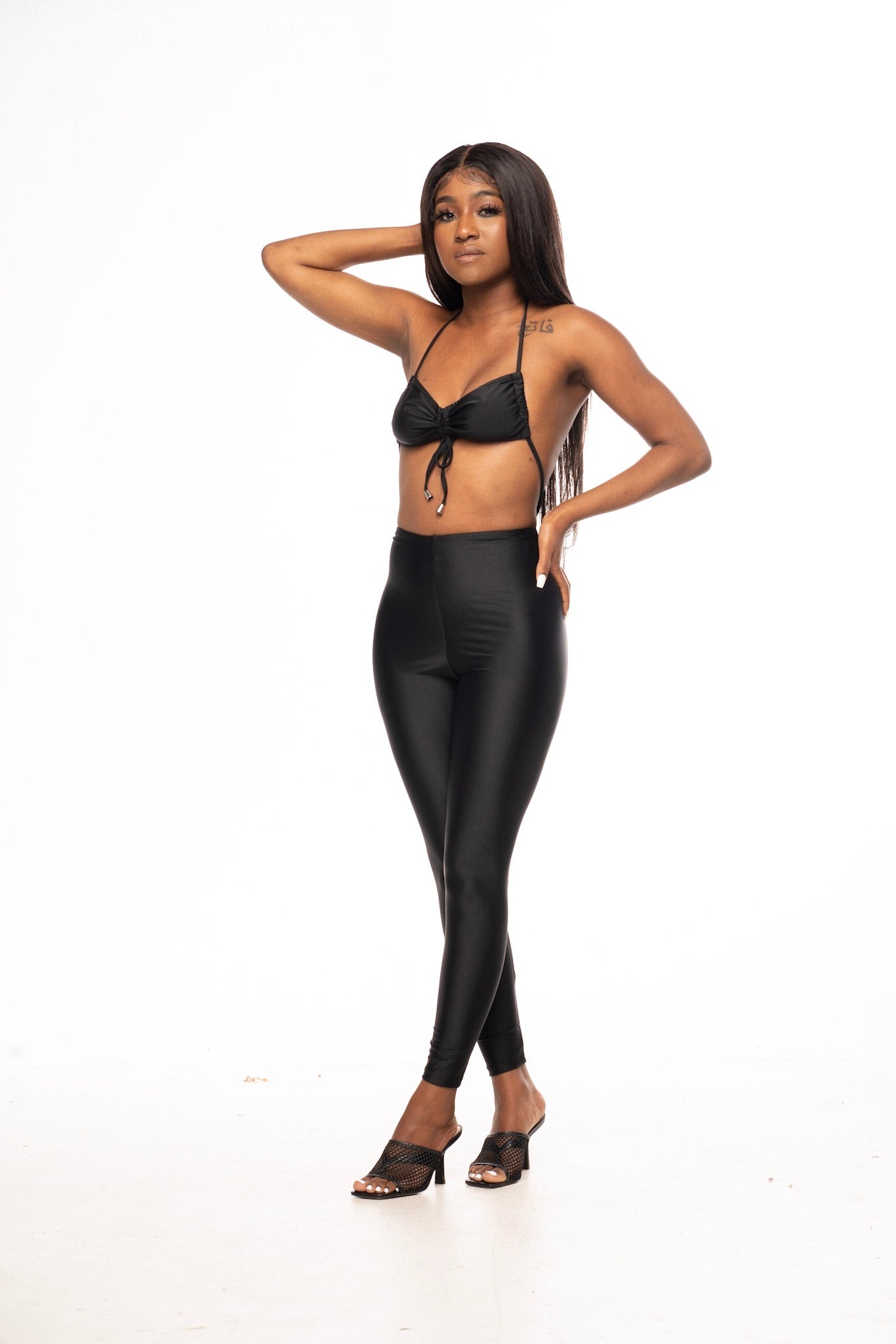 SIENNA RUCHED JUMPER IN BLACK